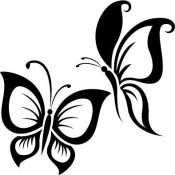 stryka-på bild fjärilar